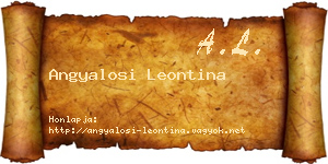 Angyalosi Leontina névjegykártya